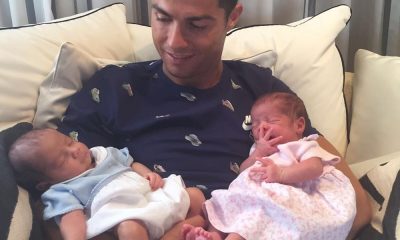 Cristiano Ronaldo com Eva e Mateo