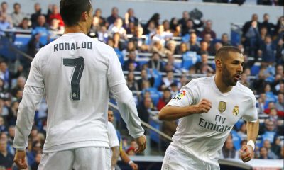 Cristiano Ronaldo e Benzema marcaram os golos do Real