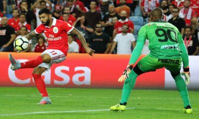 Gabriel Barbosa marcou o golo do Benfica