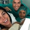 Cristiano Ronaldo com Georgina Rodriguez, Cristianinho e Alana Martina. Georgina Rodriguez e Cristiano Ronaldo já foram pais.