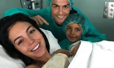 Cristiano Ronaldo com Georgina Rodriguez, Cristianinho e Alana Martina. Georgina Rodriguez e Cristiano Ronaldo já foram pais.