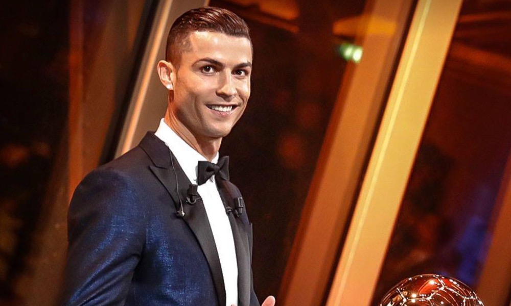 Cristiano Ronaldo na entrega da Bola de Ouro 2017