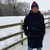Adrien Silva com a neve de Leicester como pano de fundo