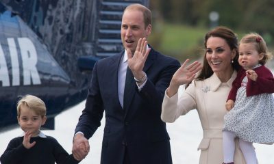 Príncipe George, príncipe William e Kate Middleton e princesa Charlotte