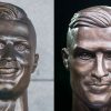 São visíveis as diferenças entre o velho e o novo busto de Cristiano Ronaldo