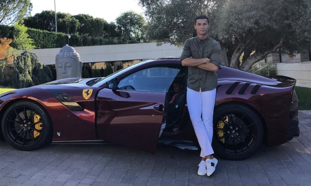 Cristiano Ronaldo na sua casa em Madrid