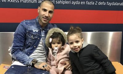 Ricardo Quaresma com os filhos Kauana e Ricardo