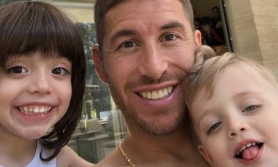 Sergio Ramos com os filhos Marco e Sergio