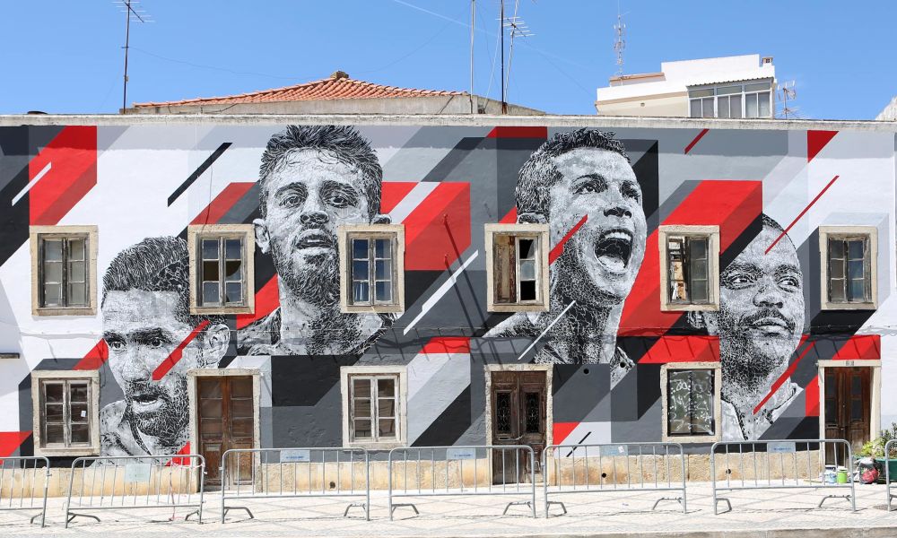 A cidade de Portimão fez uma homenagem à seleção nacional