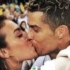 Cristiano Ronaldo e Georgina Rodríguez a festejarem a conquista da Liga dos Campeões