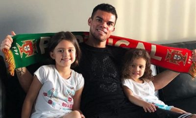 Pepe com as duas filhas