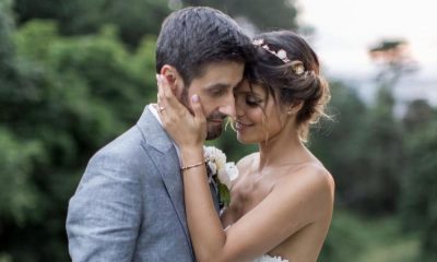 Andreia Rodrigues e Daniel Oliveira no dia do casamento
