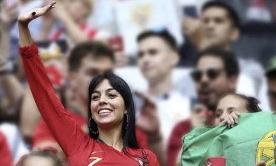 Georgina Rodríguez a apoiar Portugal