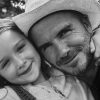 David Beckham com a filha Harper