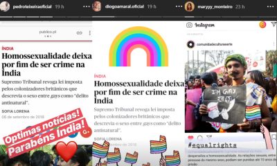 Celebridades portuguesas comemoram direitos LGBT na Índia